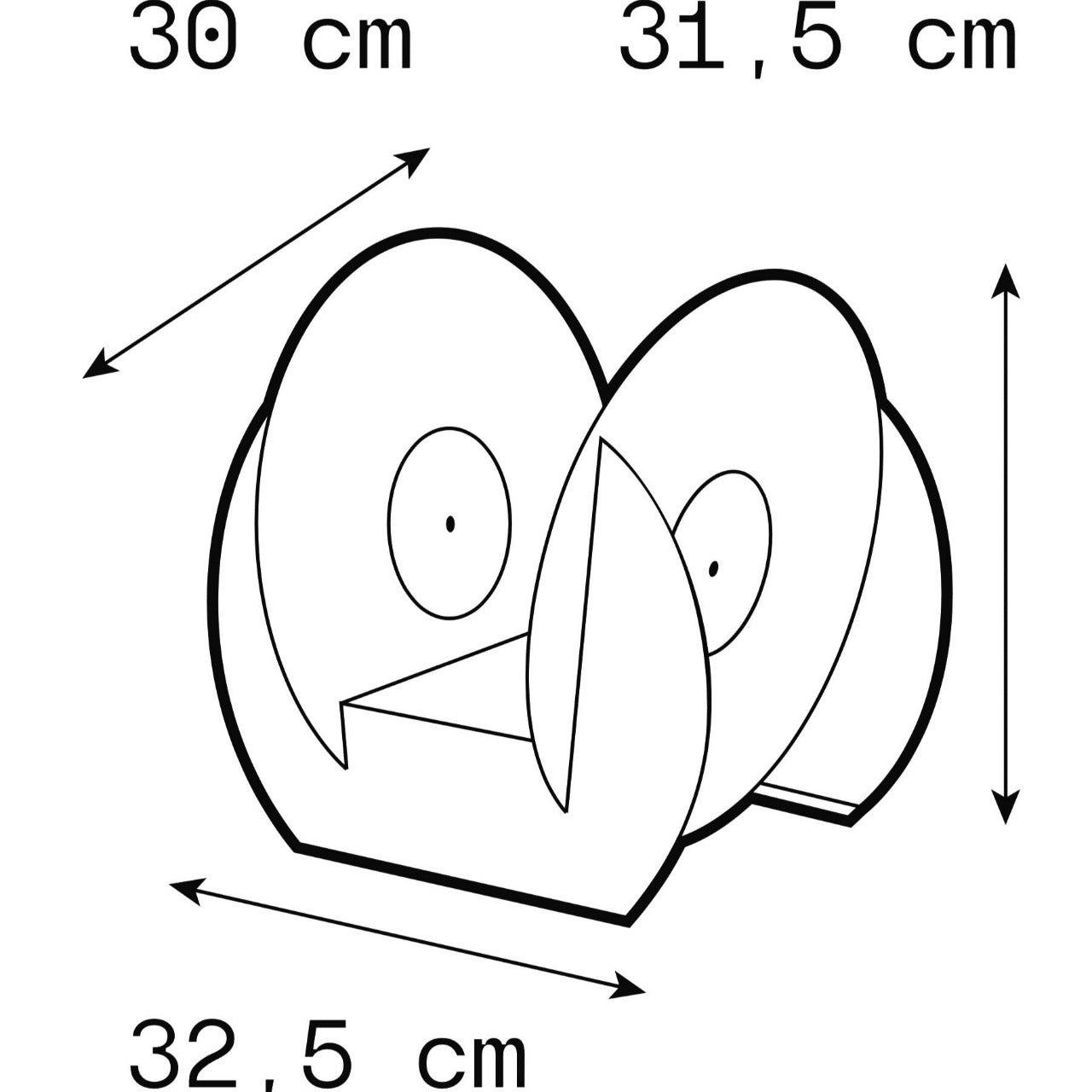 Dimensions of Vinyfix Record Holder