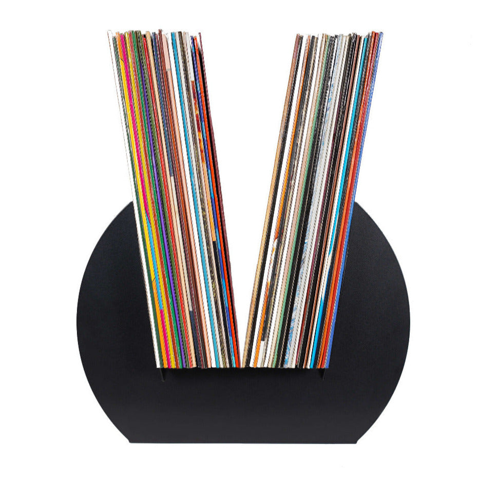 Vinyfix Record Holder with LPs sideview